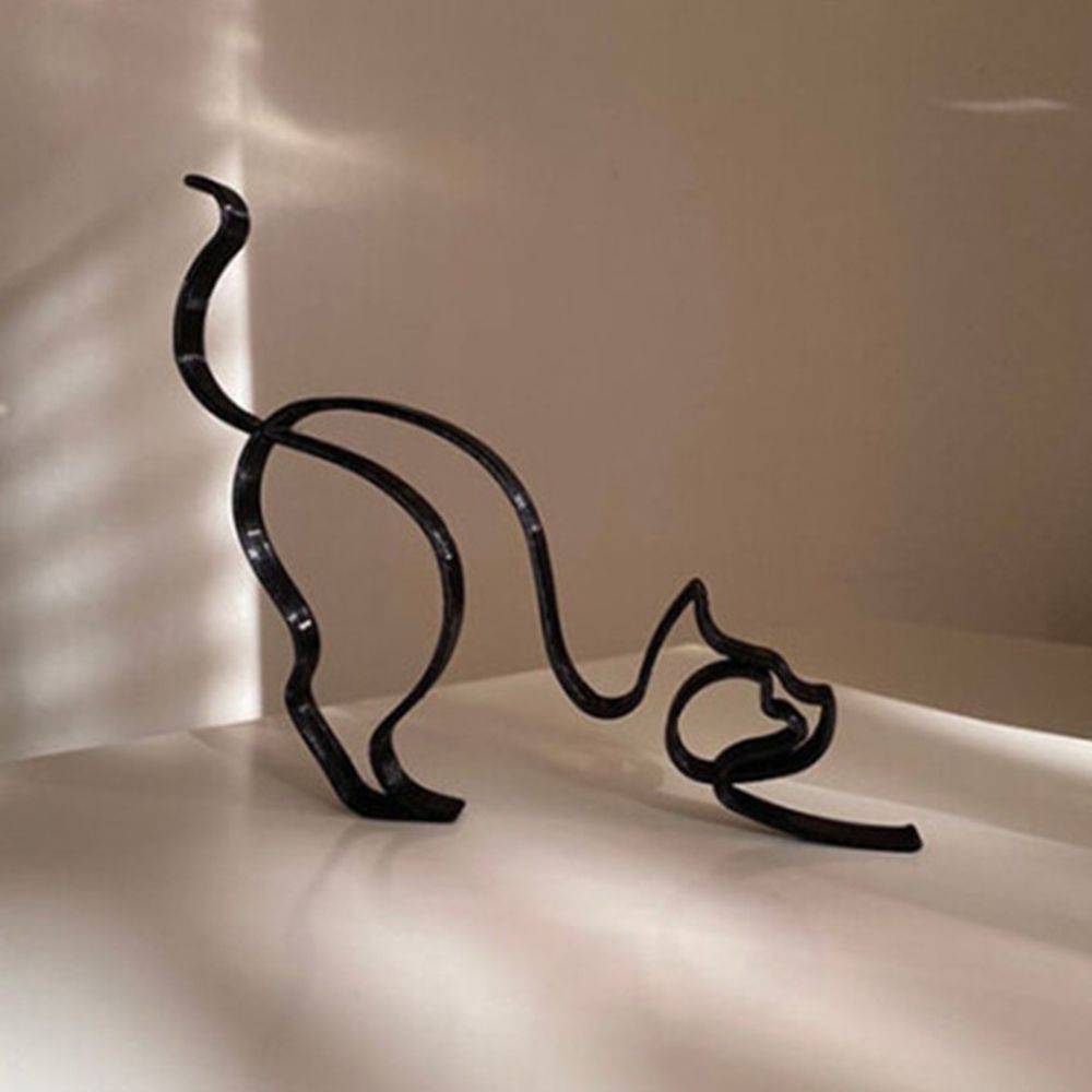 Nordic Resin Cat Tray Statue Desk Ornament – DormVibes