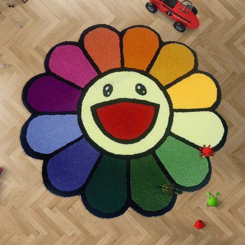 Round Flower Rug