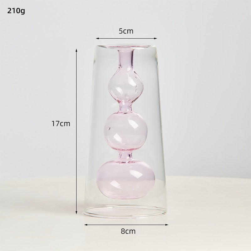 Elegant Nordic Glass Vase: Ideal for Hydroponic Displays and Flower Arrangements in Home and Office Settings - DormVibes