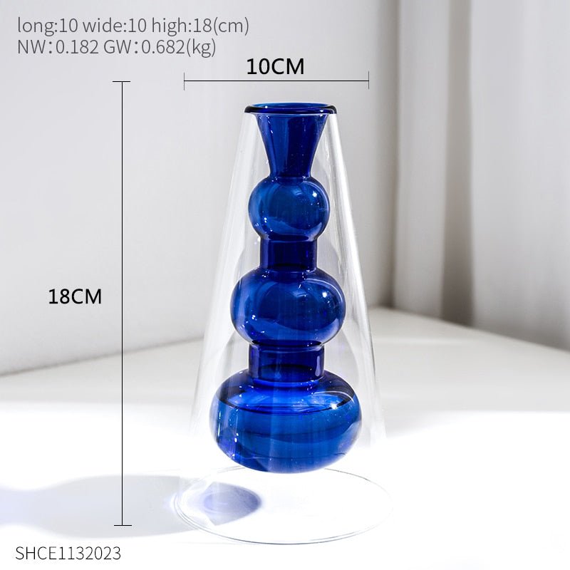 Elegant Nordic Glass Vase: Ideal for Hydroponic Displays and Flower Arrangements in Home and Office Settings - DormVibes