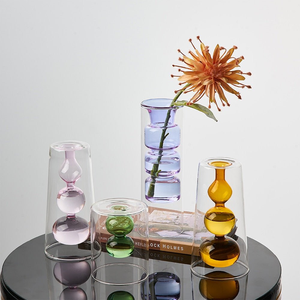 Elegant Nordic Glass Vase: Ideal for Hydroponic Displays and Flower Arrangements in Home and Office Settings - DormVibes