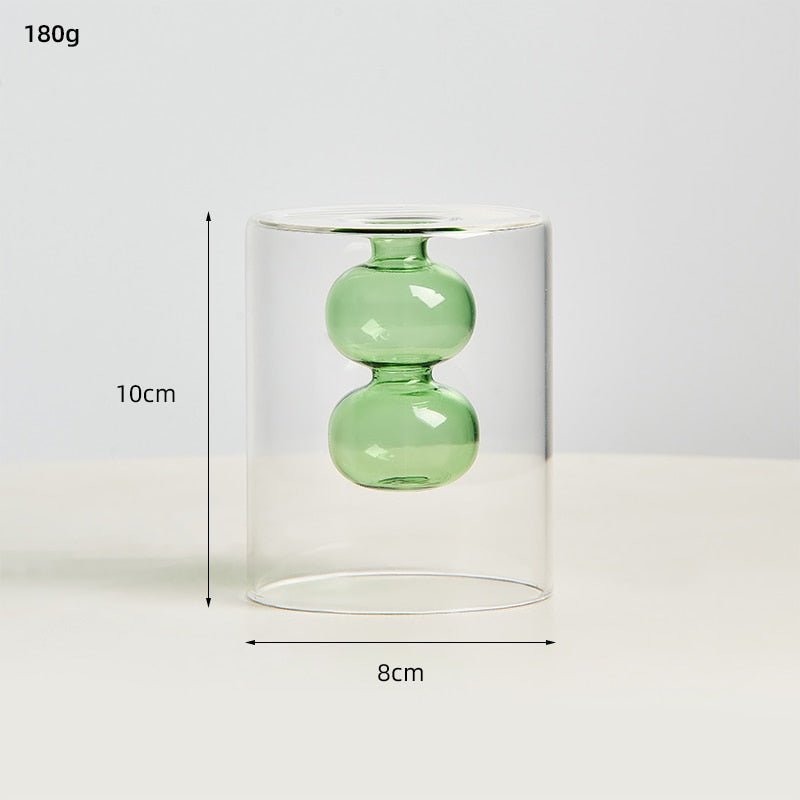 Elegant Nordic Glass Vase: Ideal for Hydroponic Displays and Flower Arrangements in Home and Office Settings - DormVibes