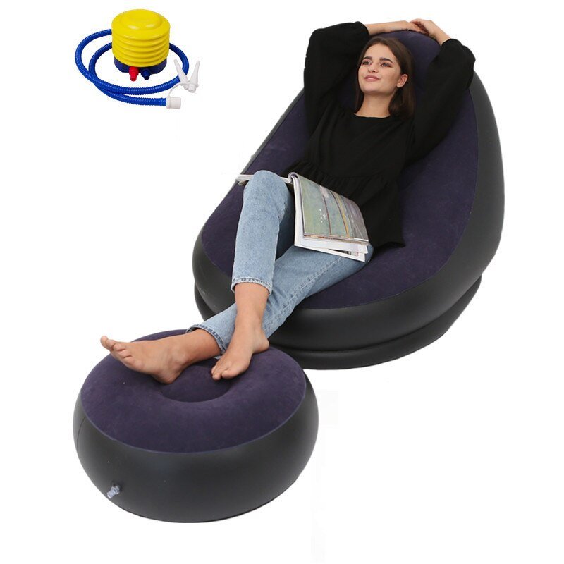 Puff Couch Tatami Inflatable Sofa PVC Lounger Seat Bean Bag Sofas Lazy  Chairs