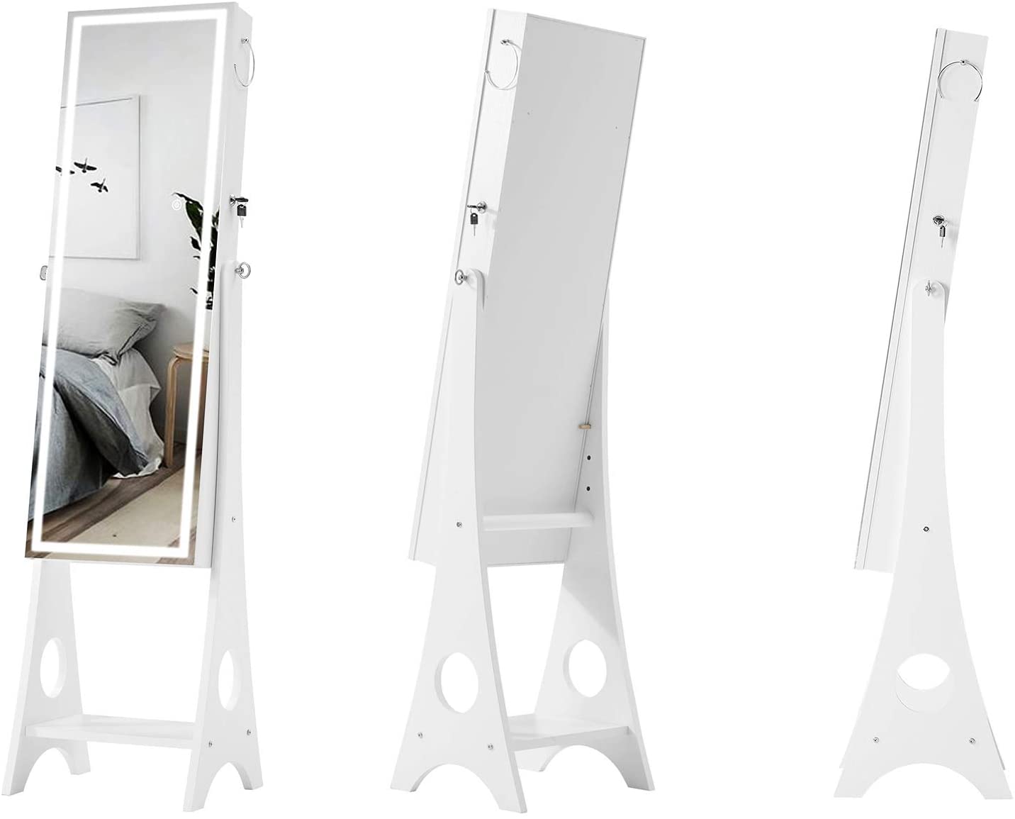 Best Choice Products Jewelry Armoire Cabinet, Full Length Mirror W/ Velvet  Storage Interior, Lock - White : Target