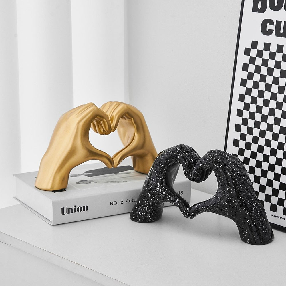 Heart Hand Gesture Emoji Love Sculpture, Nordic, Home Decor, Pop Art, Urban  Art 
