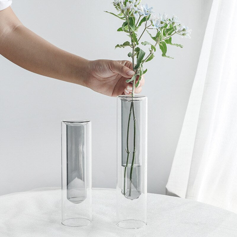 Vases Nordic Living Room Decor Vase Aesthetic Glass Hydroponics