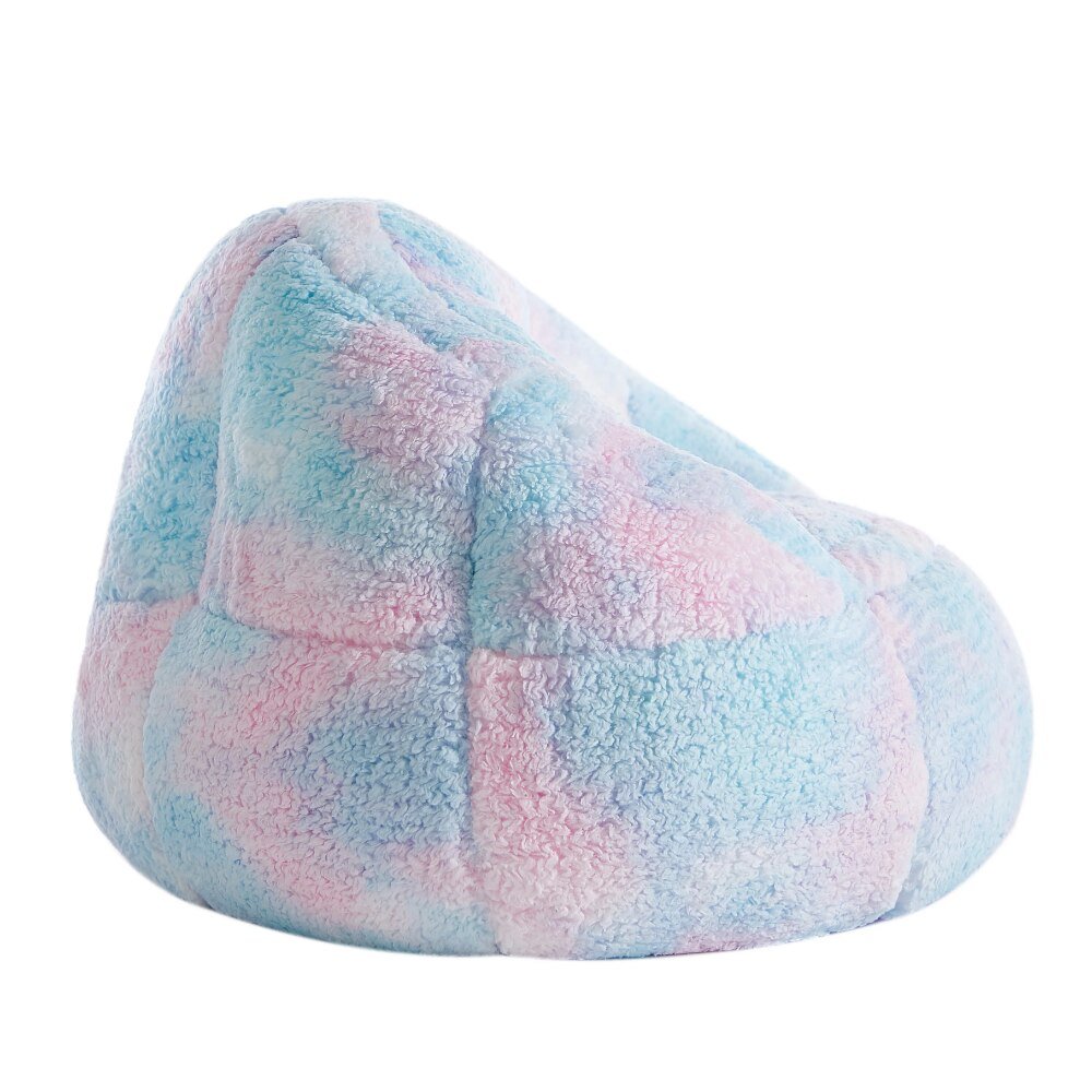 Pink Tie Dye Micromink Faux Fur Bean Bag Chair - Cozy Seating Solution for Living Room, Bedroom, or Lounge Area - DormVibes