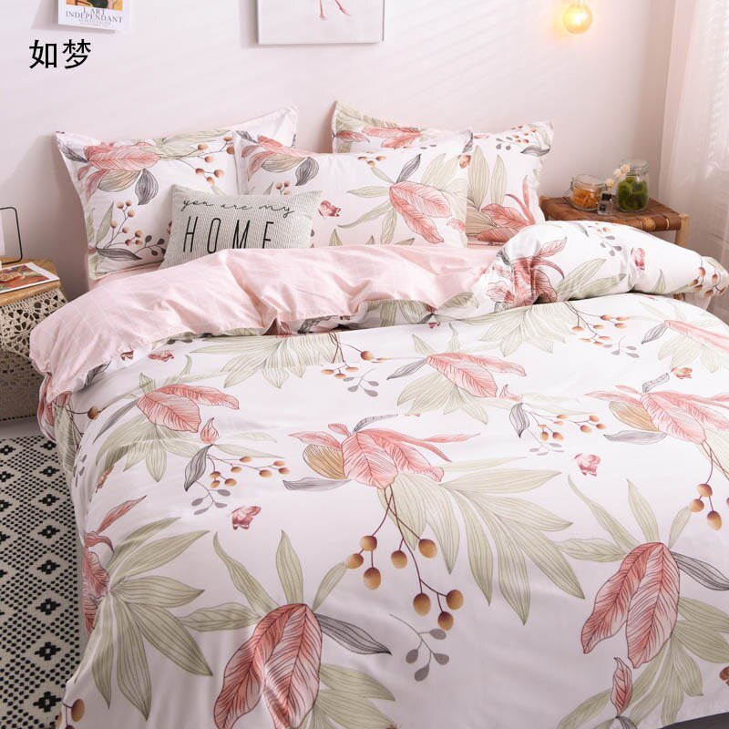 Floral Bloom Peach Bedding king, For Home