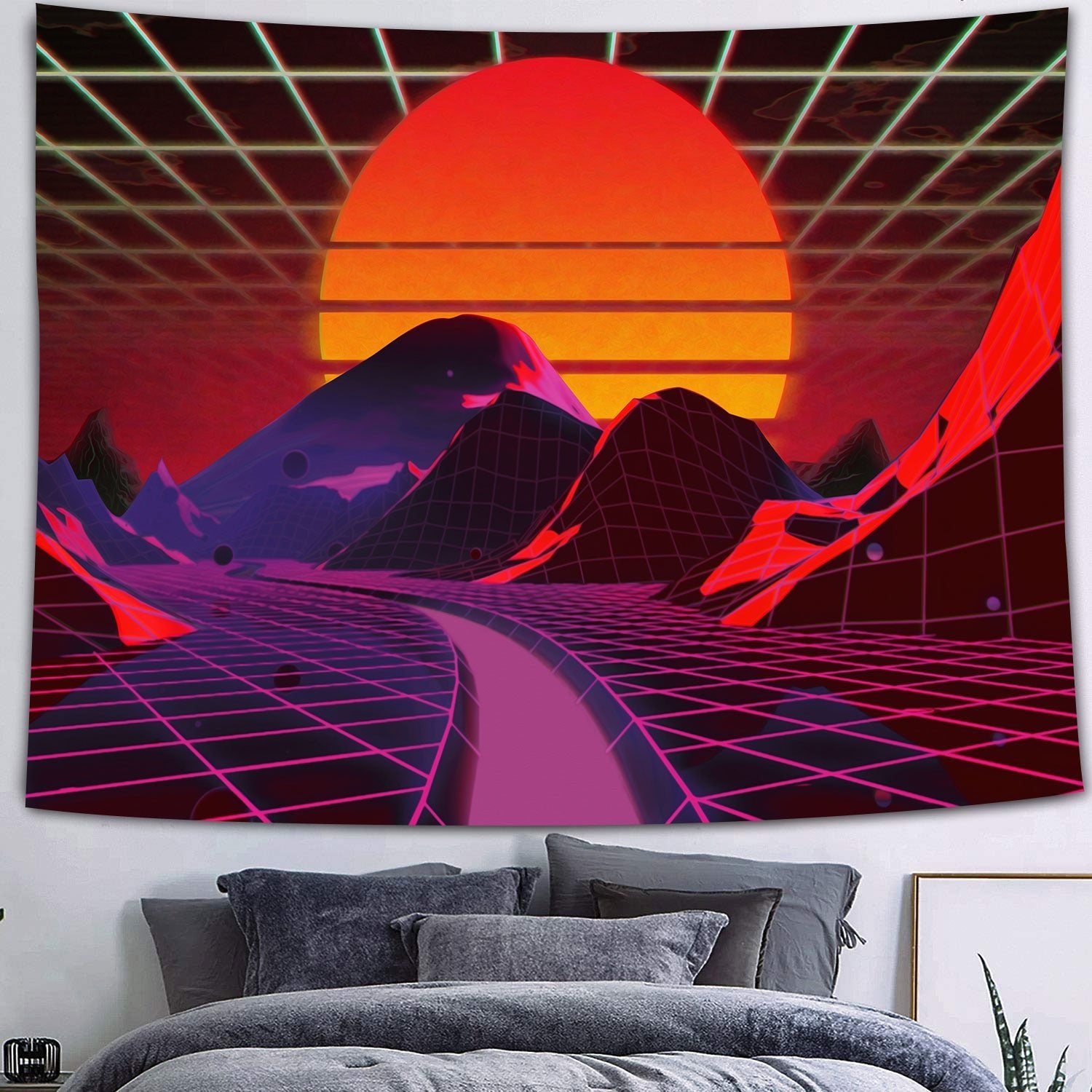 Sunset discount mountain tapestry