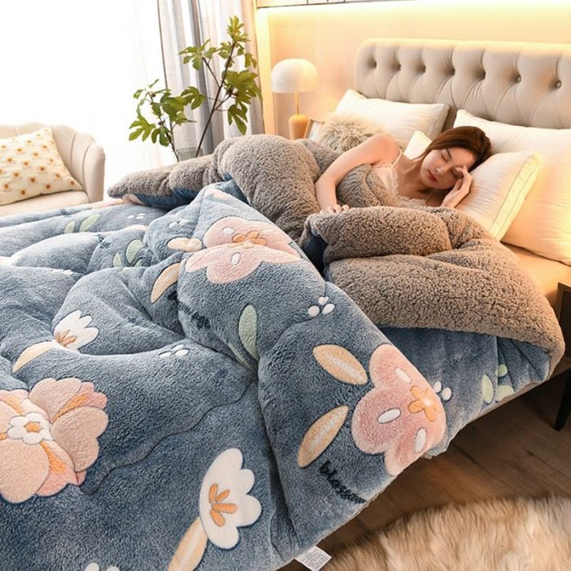 Turtle Velvet Autumn Winter Warm Sleeping Blanket Soft Comfortable